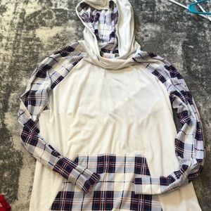 Plaid preppy hoodie